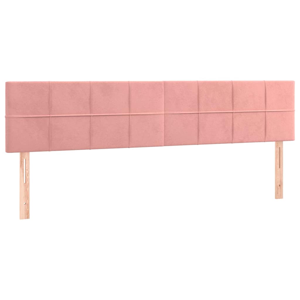 Krevet box spring s madracem LED ružičasti 200x200cm baršunasti
