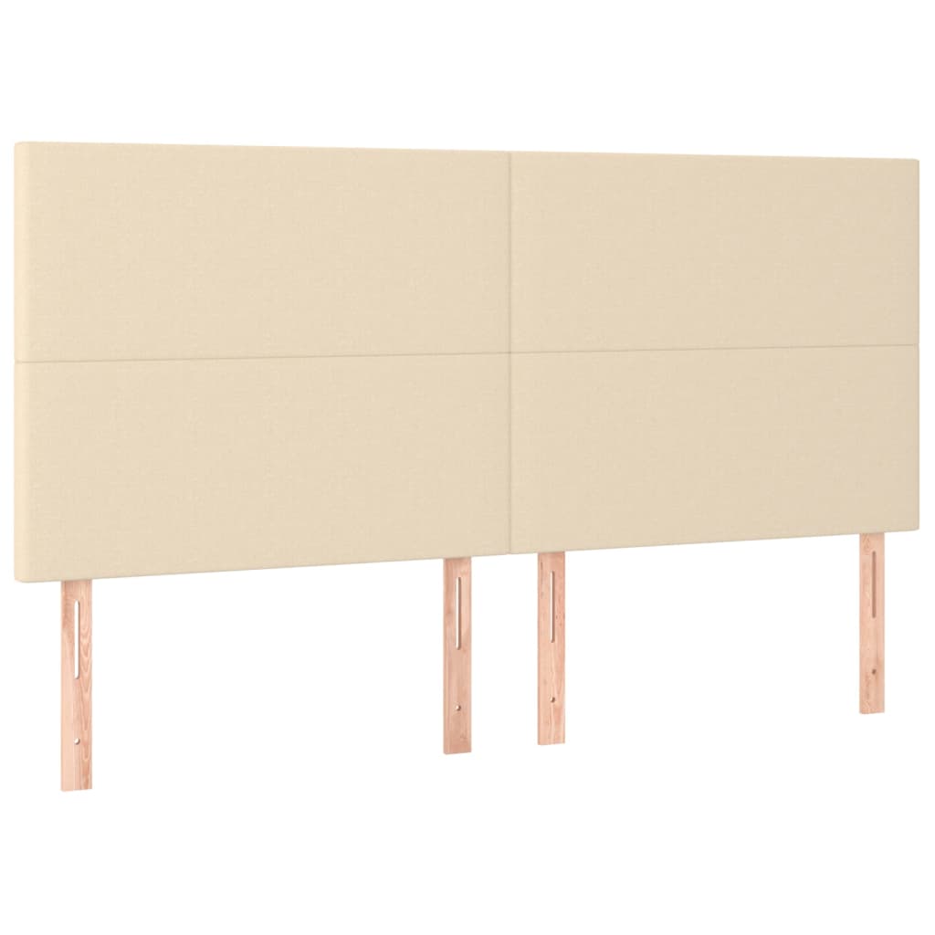 Krevet box spring s madracem LED krem 200x200 cm od tkanine