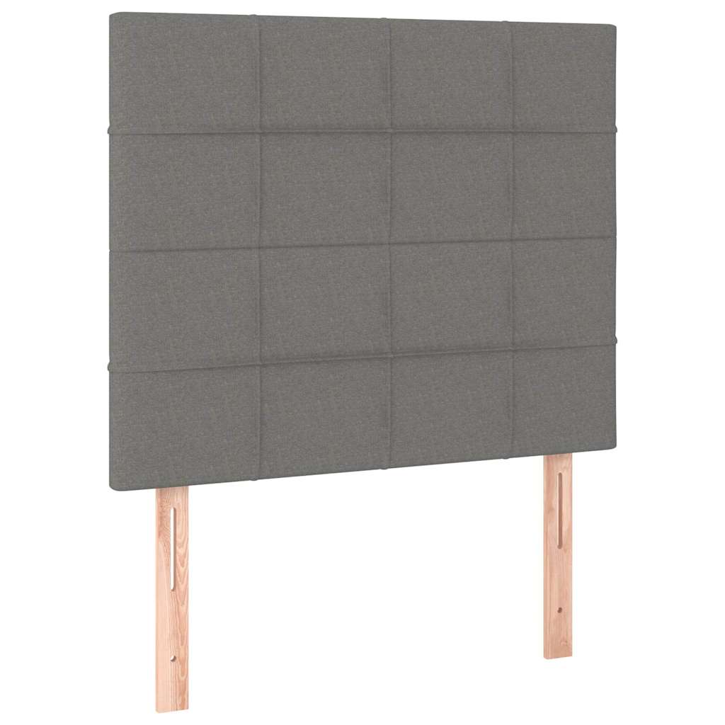 Krevet box spring s madracem LED tamnosivi 80 x 200 cm tkanina