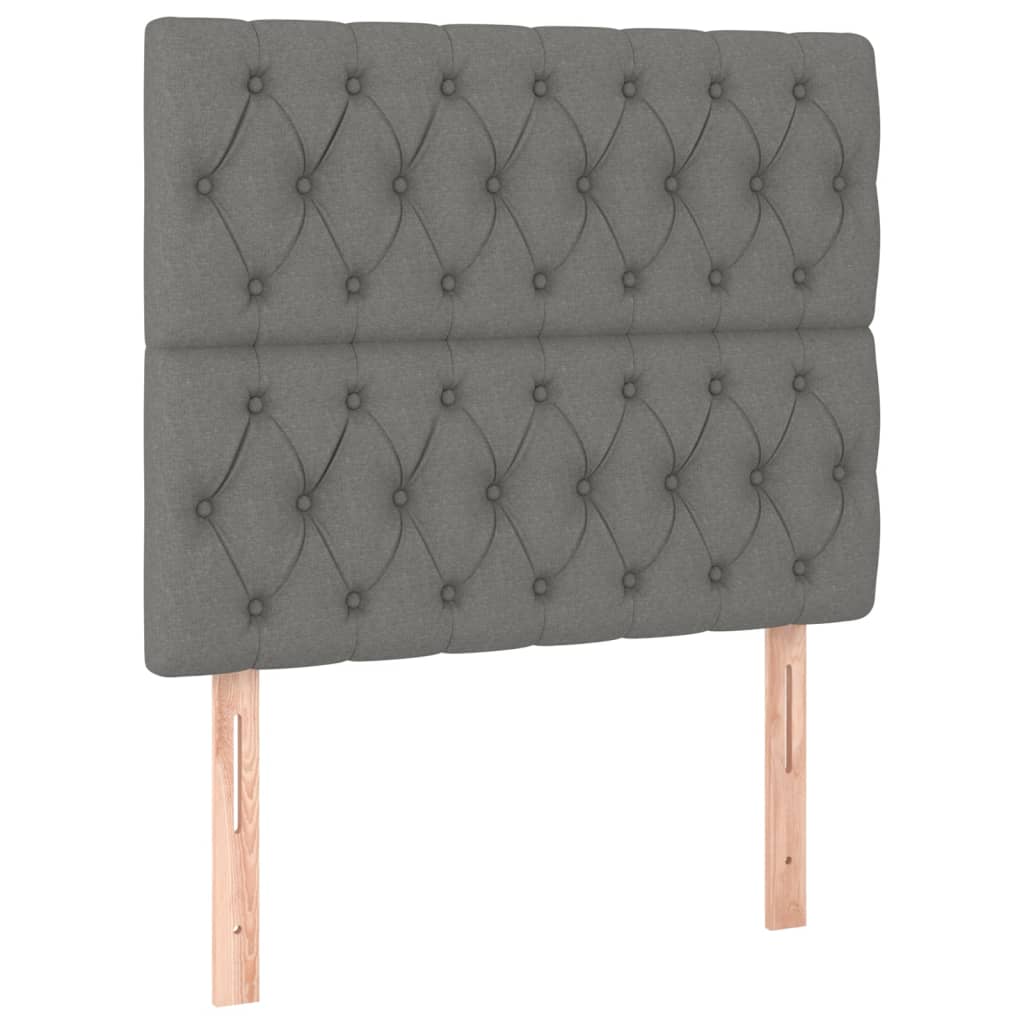 Krevet box spring s madracem LED tamnosivi 120 x 200 cm tkanina