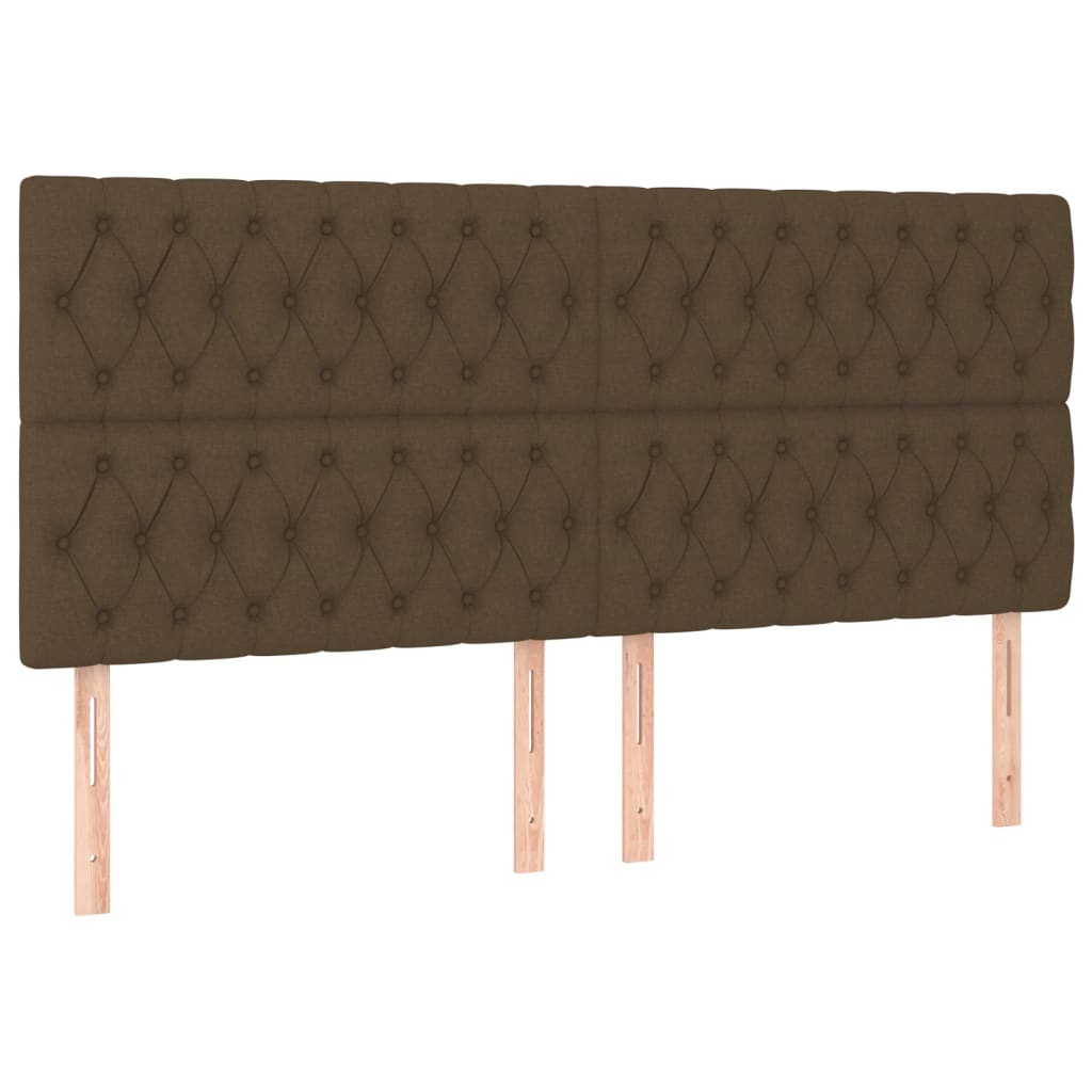 Krevet box spring s madracem LED tamnosmeđi 180x200 cm tkanina