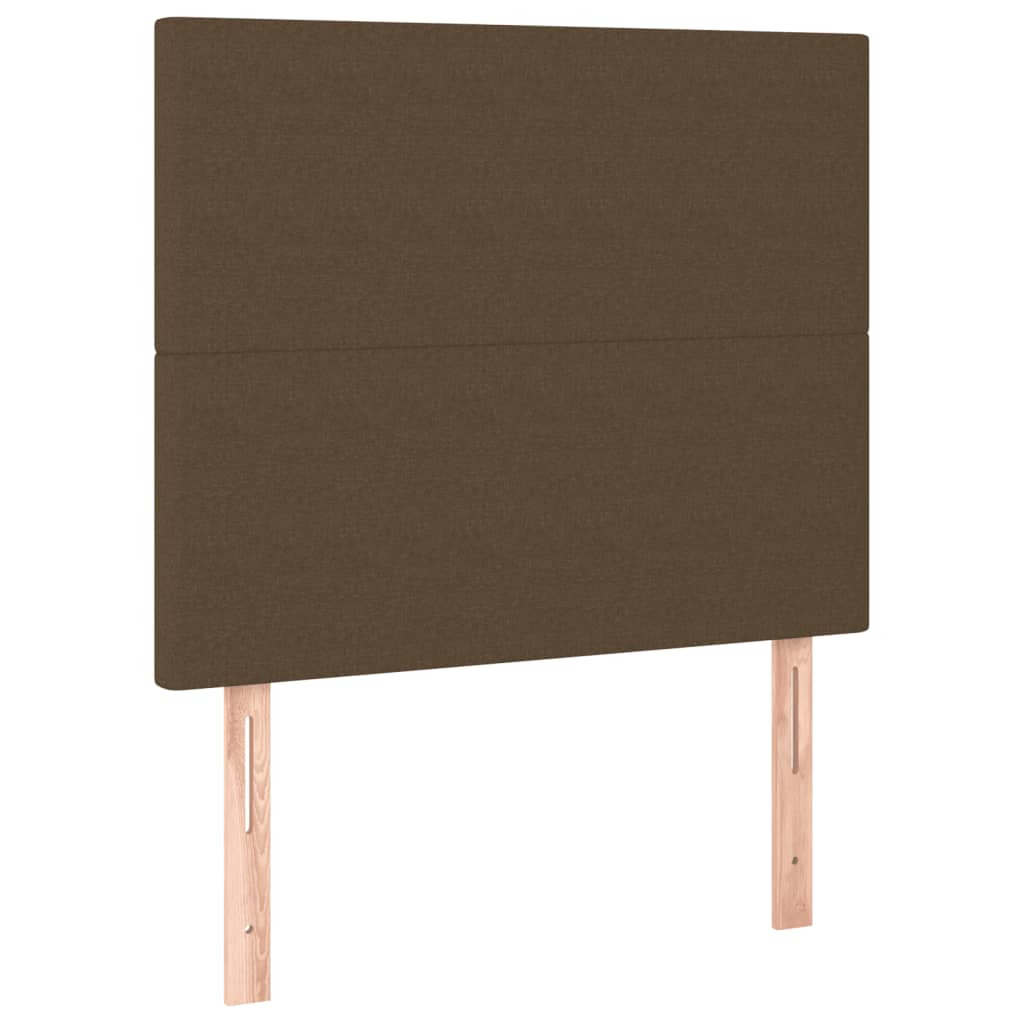 Krevet box spring s madracem LED tamnosmeđi 90x190 cm tkanina