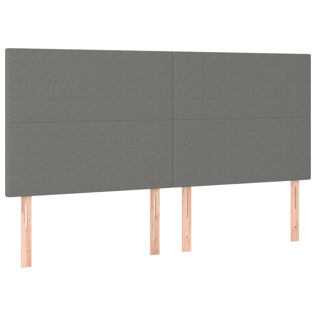 Krevet box spring s madracem LED tamnosivi 180x200 cm tkanina
