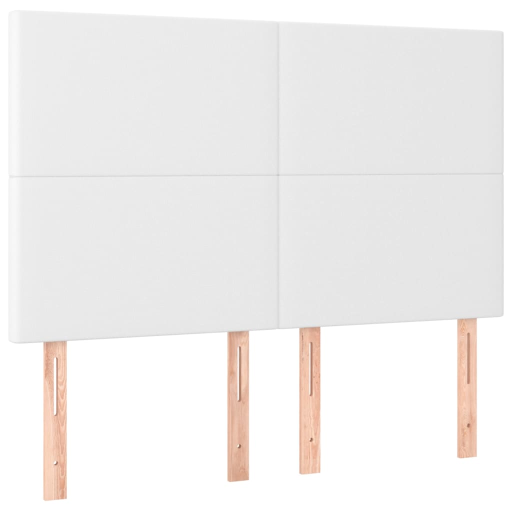 Krevet box spring s madracem LED bijeli 140x200 cm umjetna koža