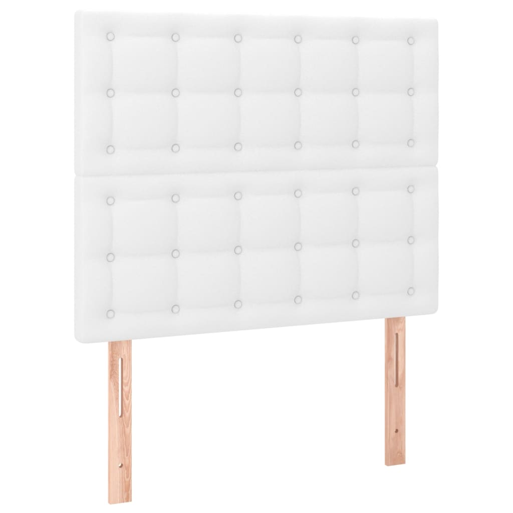 Krevet box spring s madracem LED bijeli 120x200 cm umjetna koža