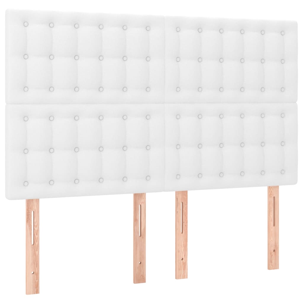 Krevet box spring s madracem LED bijeli 140x200 cm umjetna koža