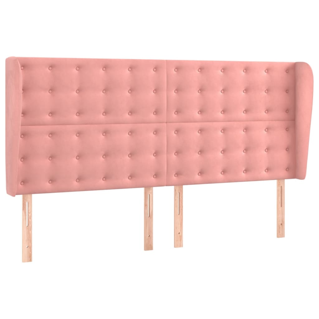 Krevet box spring s madracem LED ružičasti 180x200cm baršunasti