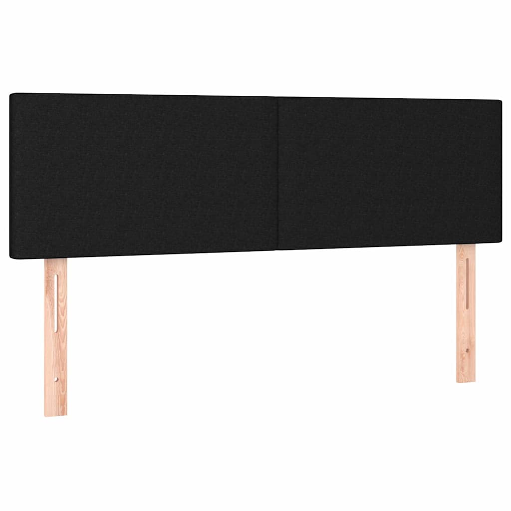 Krevet s oprugama i madracem crni 140 x 190 cm od tkanine