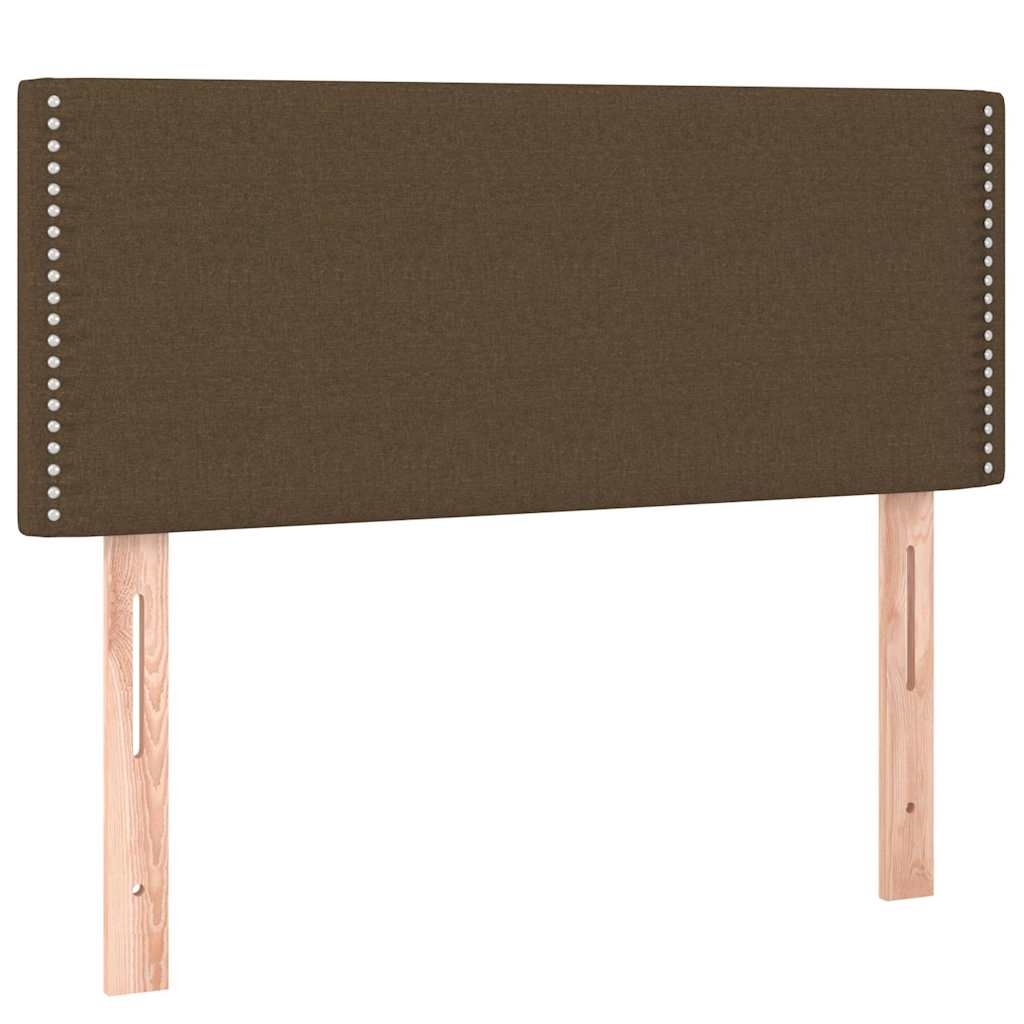 Krevet s oprugama i madracem tamnosmeđi 100 x 200 cm od tkanine