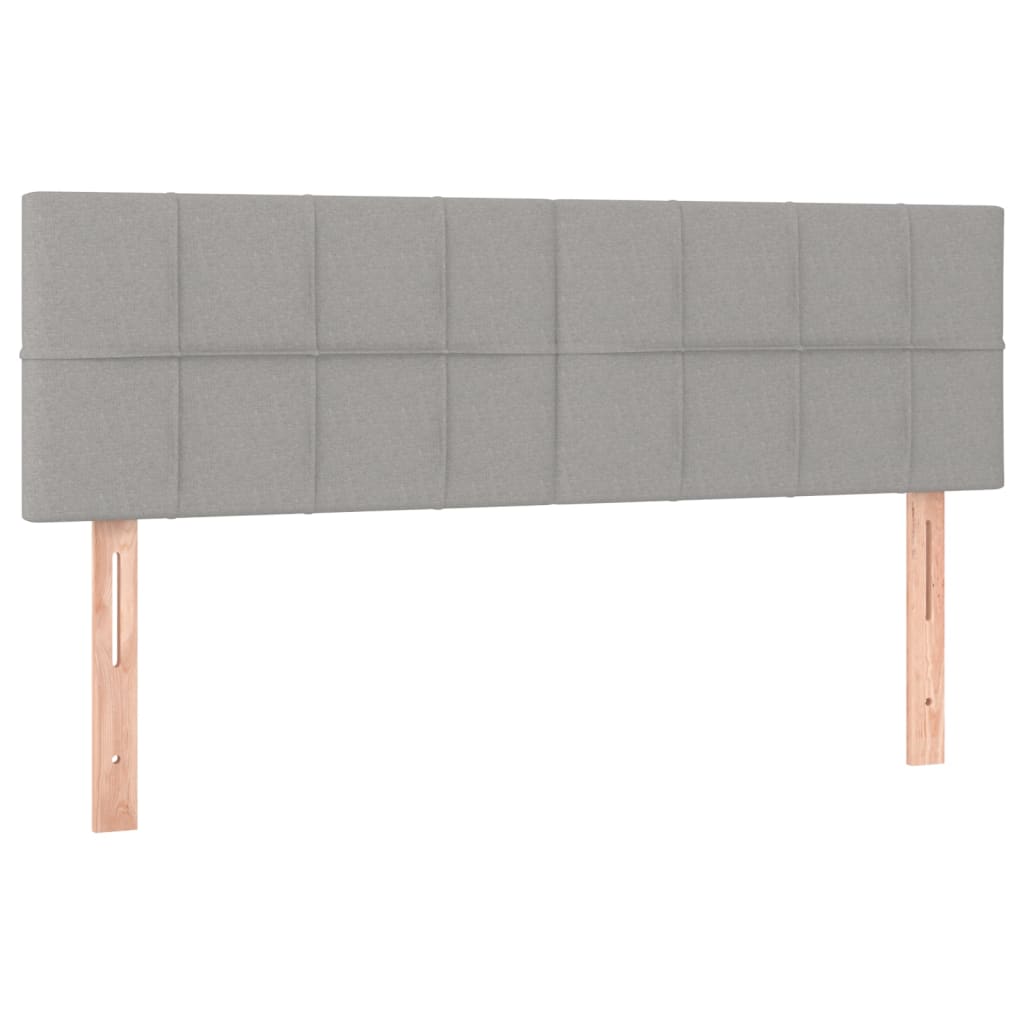 Krevet s oprugama i madracem svjetlosivi 140x190 cm od tkanine