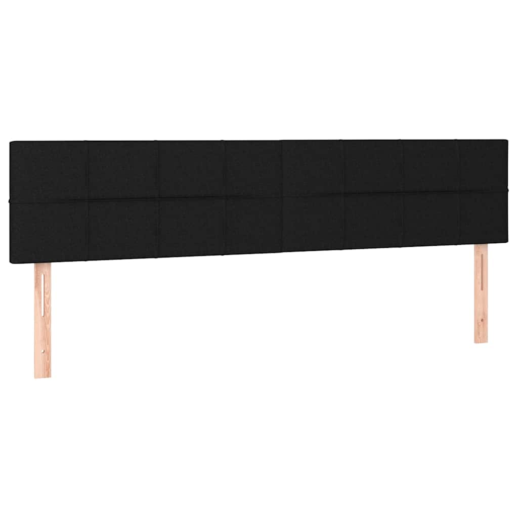 Krevet s oprugama i madracem crni 180x200 cm od tkanine
