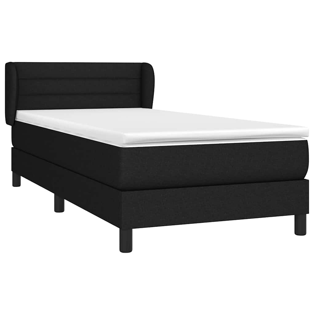 Box spring krevet s madracem crni 80 x 200 cm od tkanine