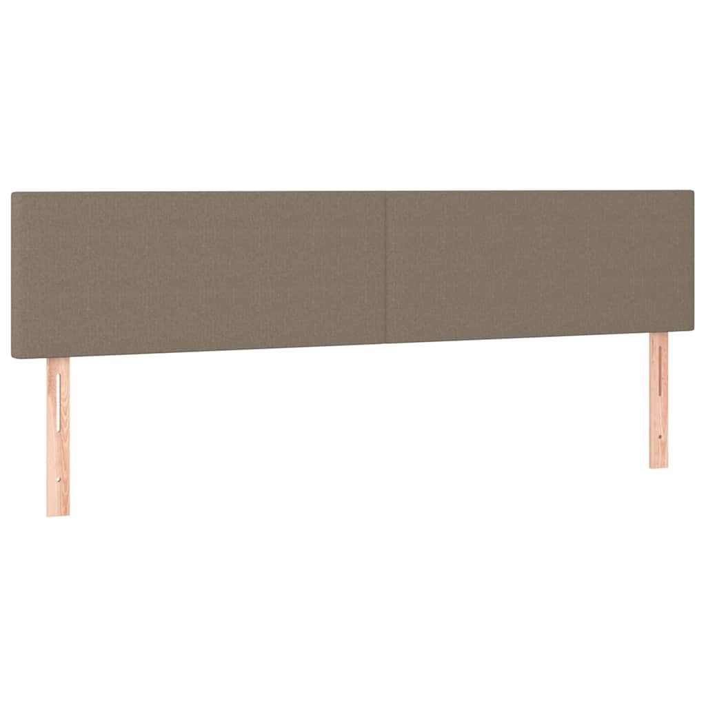 Krevet s oprugama i madracem smeđesivi 80x200 cm od tkanine