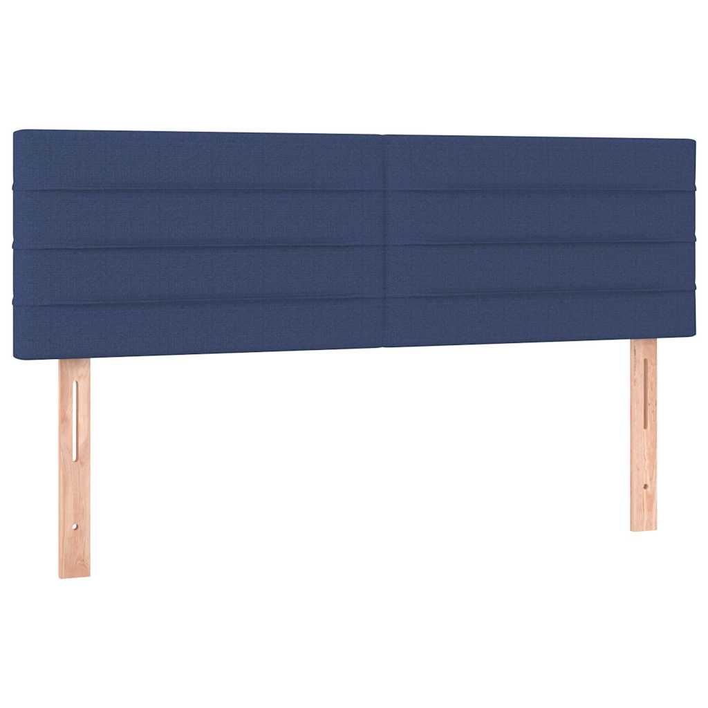 Krevet s oprugama i madracem plavi 140x200 cm od tkanine