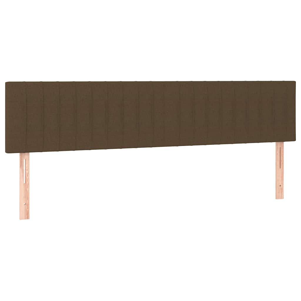 Krevet s oprugama i madracem tamnosmeđi 160x200 cm tkanina