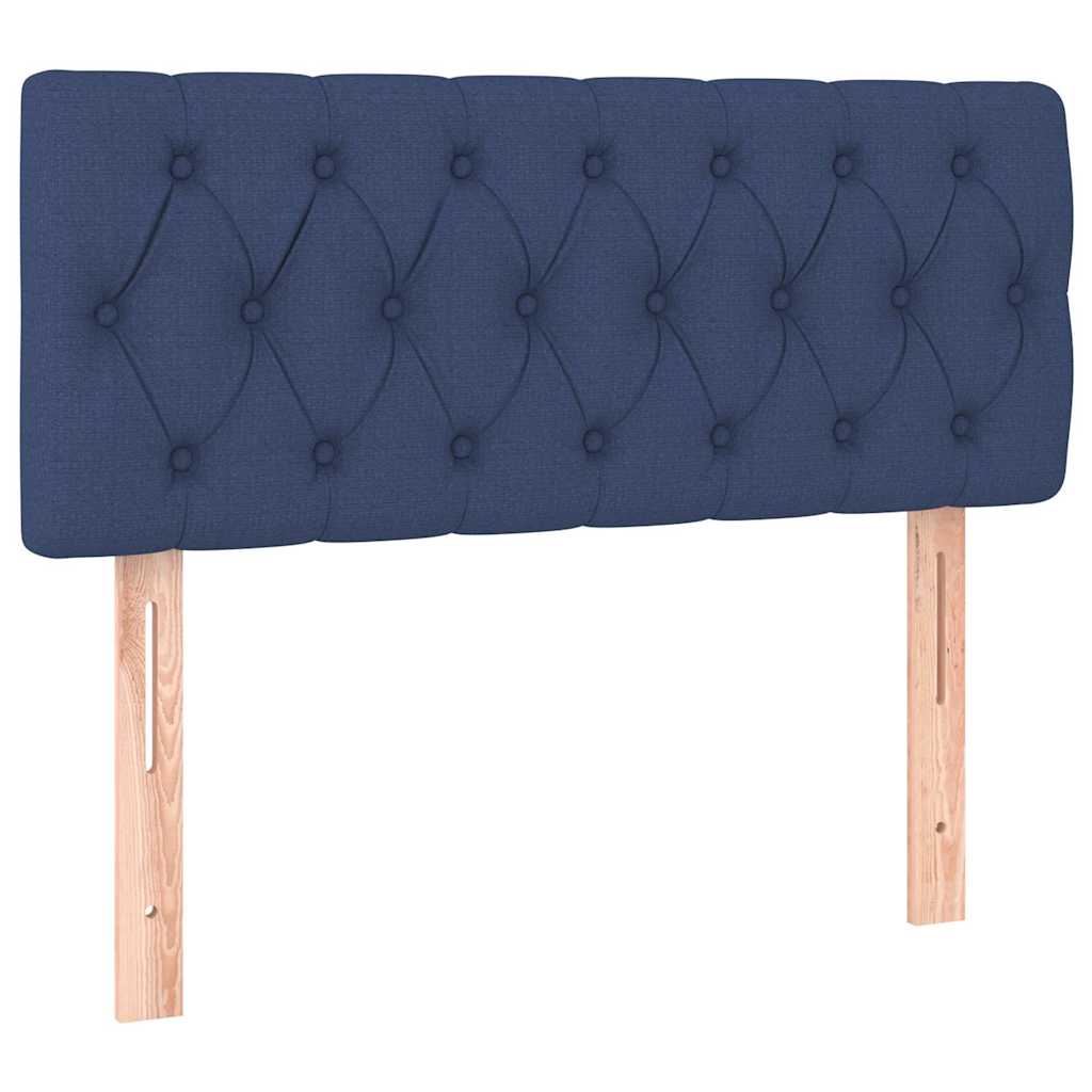 Krevet s oprugama i madracem plavi 90 x 200 cm od tkanine