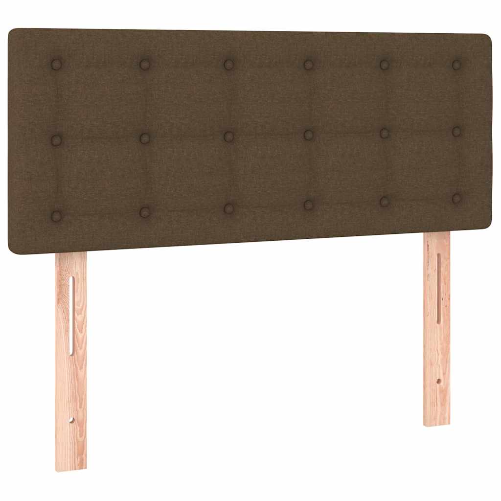 Krevet s oprugama i madracem tamnosmeđi 100 x 200 cm od tkanine