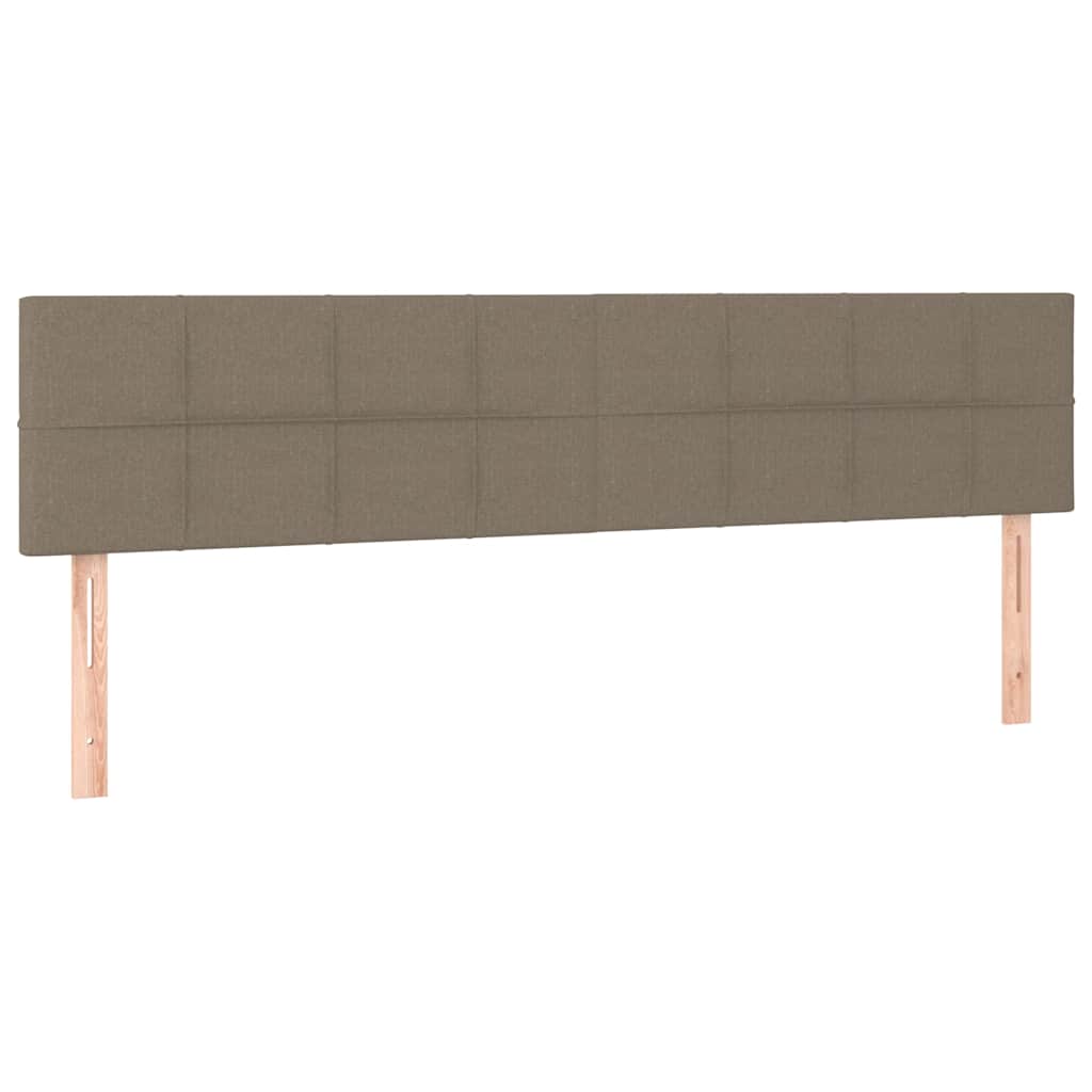 Krevet s oprugama i madracem smeđesivi 180x200 cm tkanina