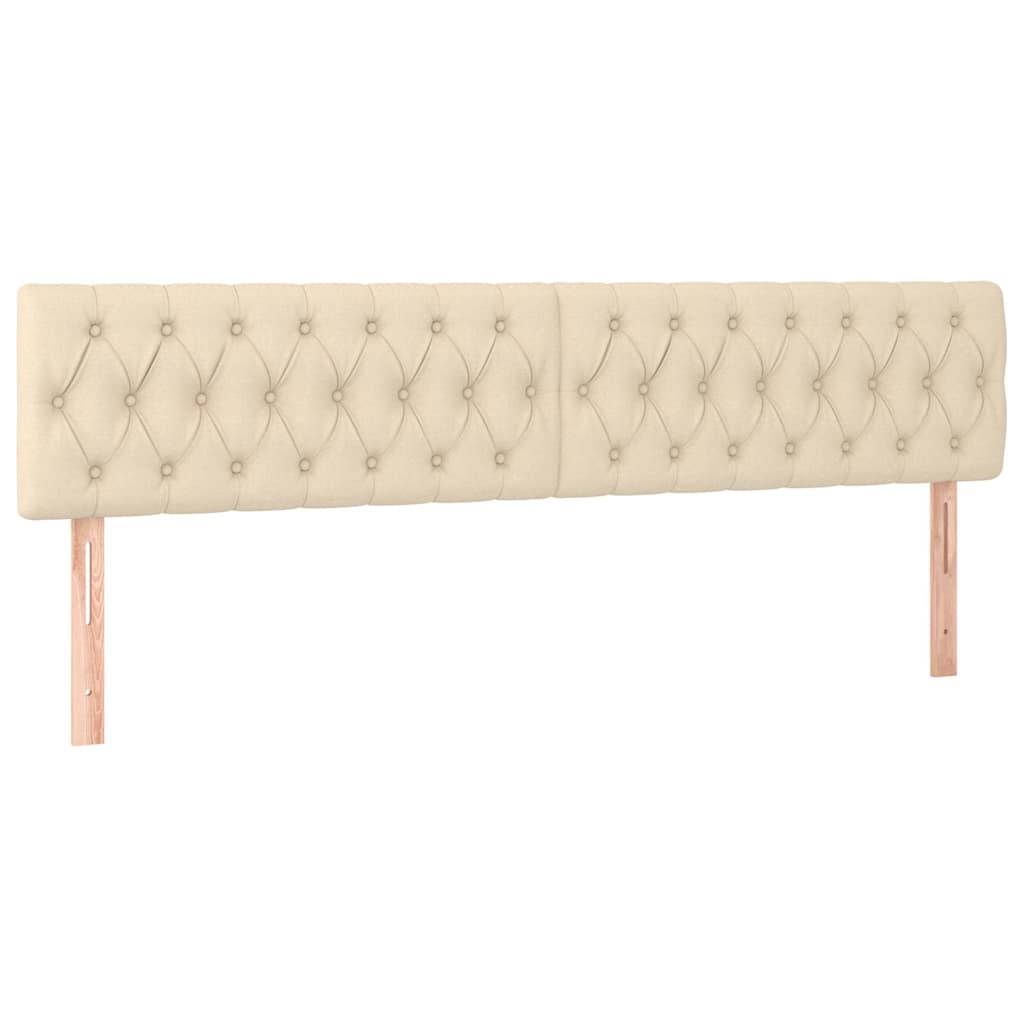 Krevet s oprugama i madracem krem 180x200 cm od tkanine