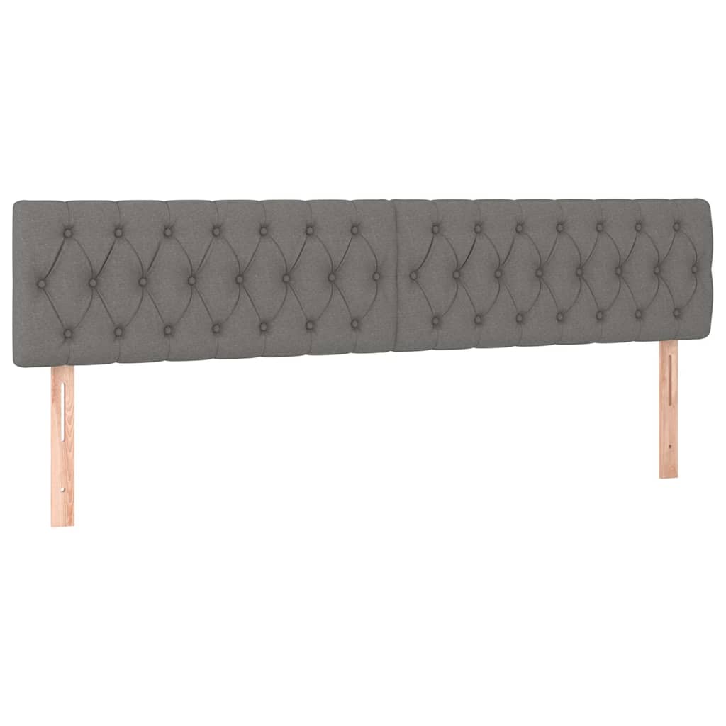 Krevet s oprugama i madracem tamnosivi 200 x 200 cm od tkanine