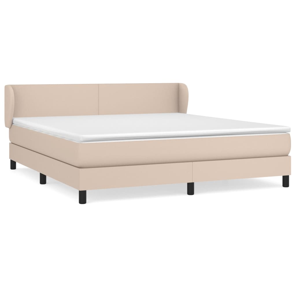 Krevet box spring s madracem cappuccino 180x200 cm umjetna koža