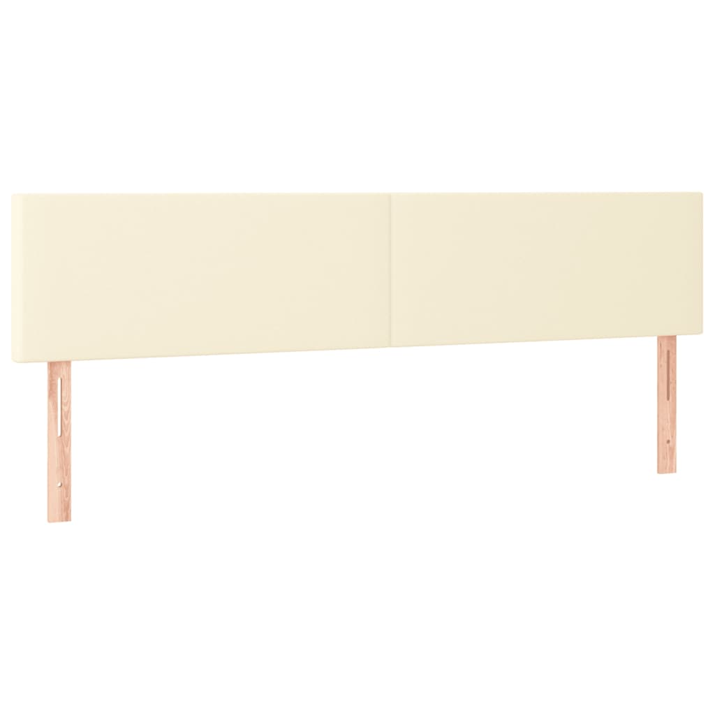 Krevet s oprugama i madracem krem 200x200 cm od umjetne kože