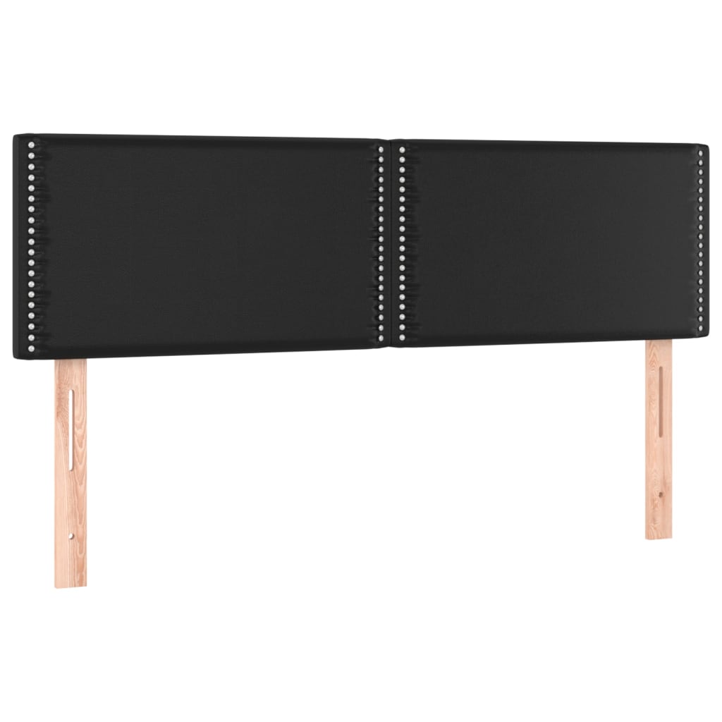 Krevet s oprugama i madracem crni 140 x 190 cm od umjetne kože