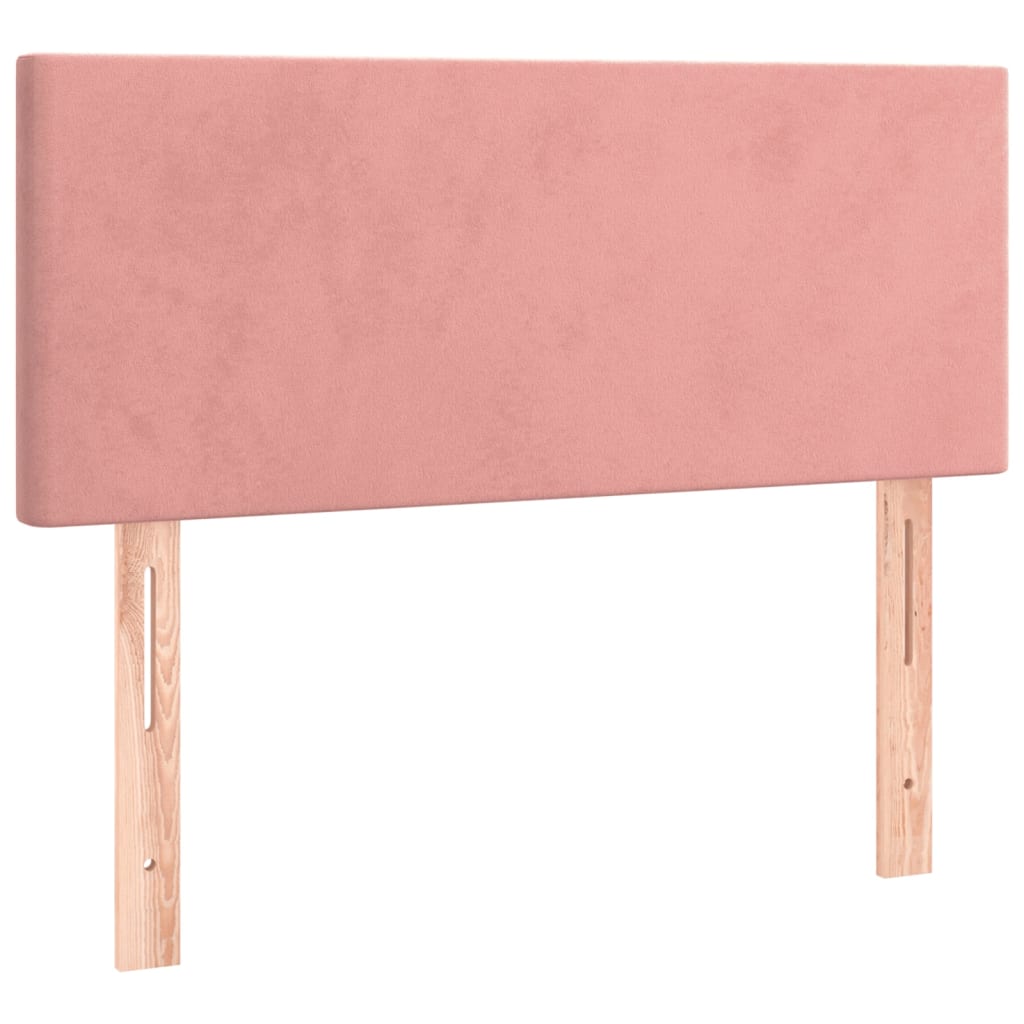 Box spring krevet s madracem ružičasti 100x200 cm baršunasti