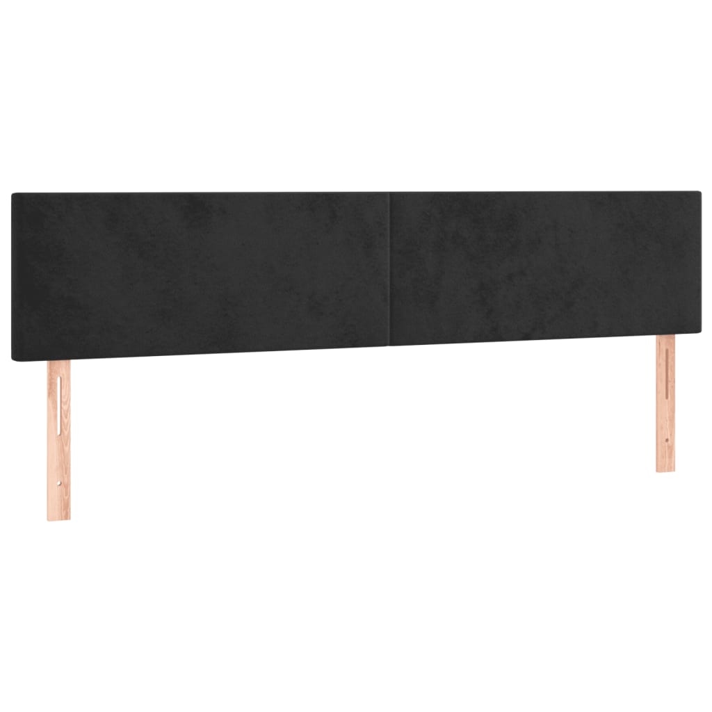 Krevet s oprugama i madracem crni 180x200 cm baršunasti