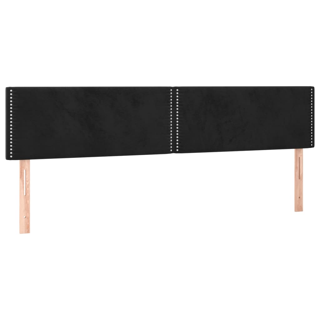 Krevet s oprugama i madracem crni 180x200 cm baršunasti