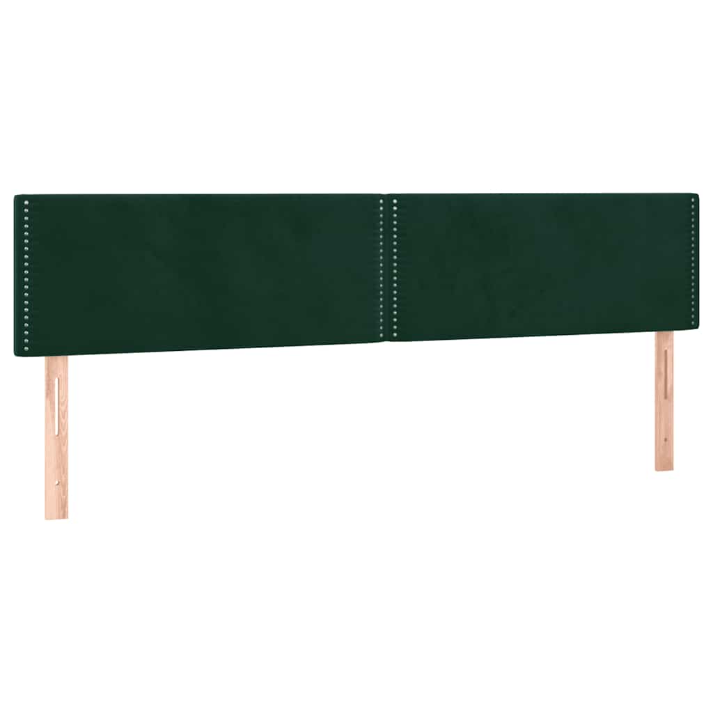 Krevet s oprugama i madracem tamnozeleni 200x200 cm baršunasti