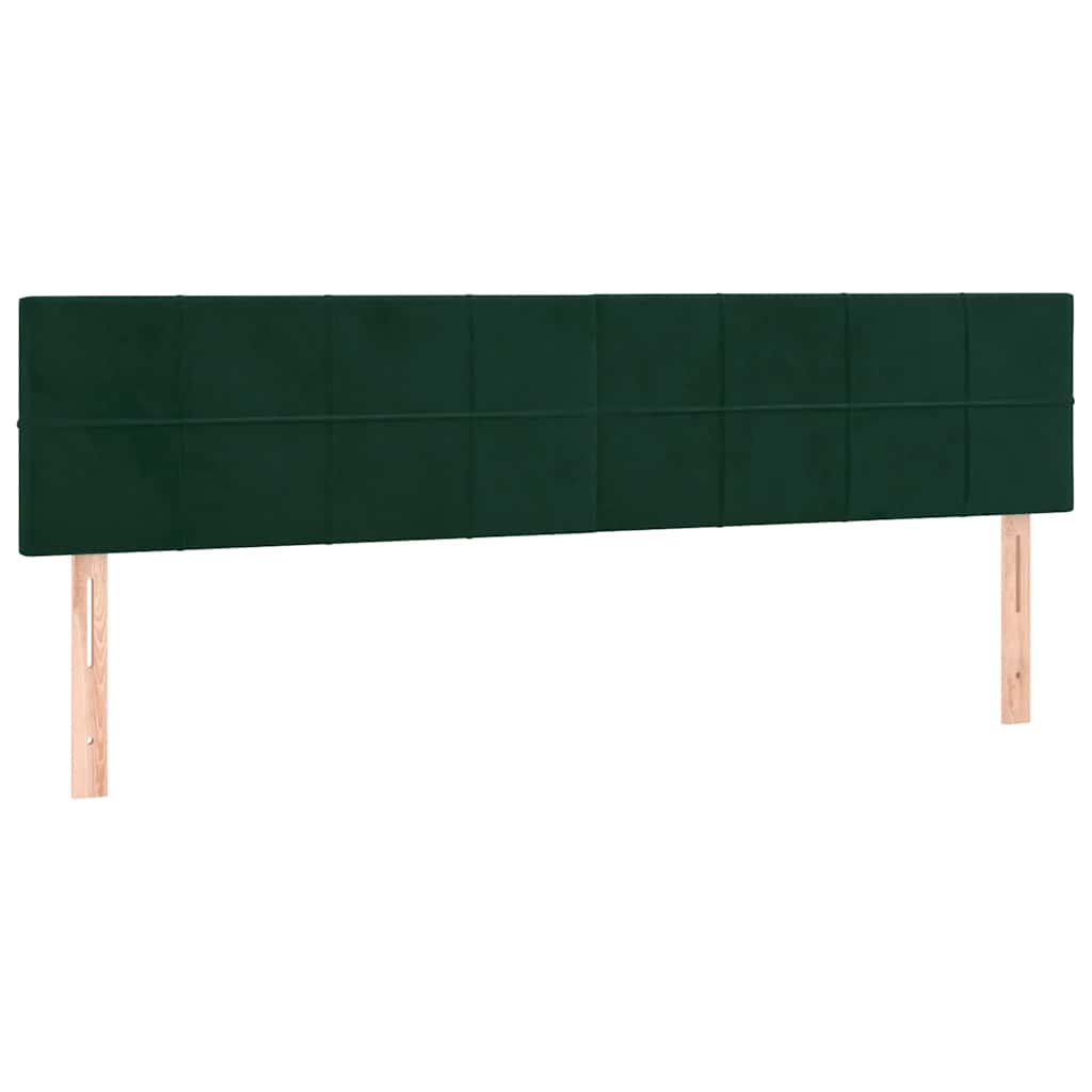 Krevet s oprugama i madracem tamnozeleni 160x200 cm baršunasti