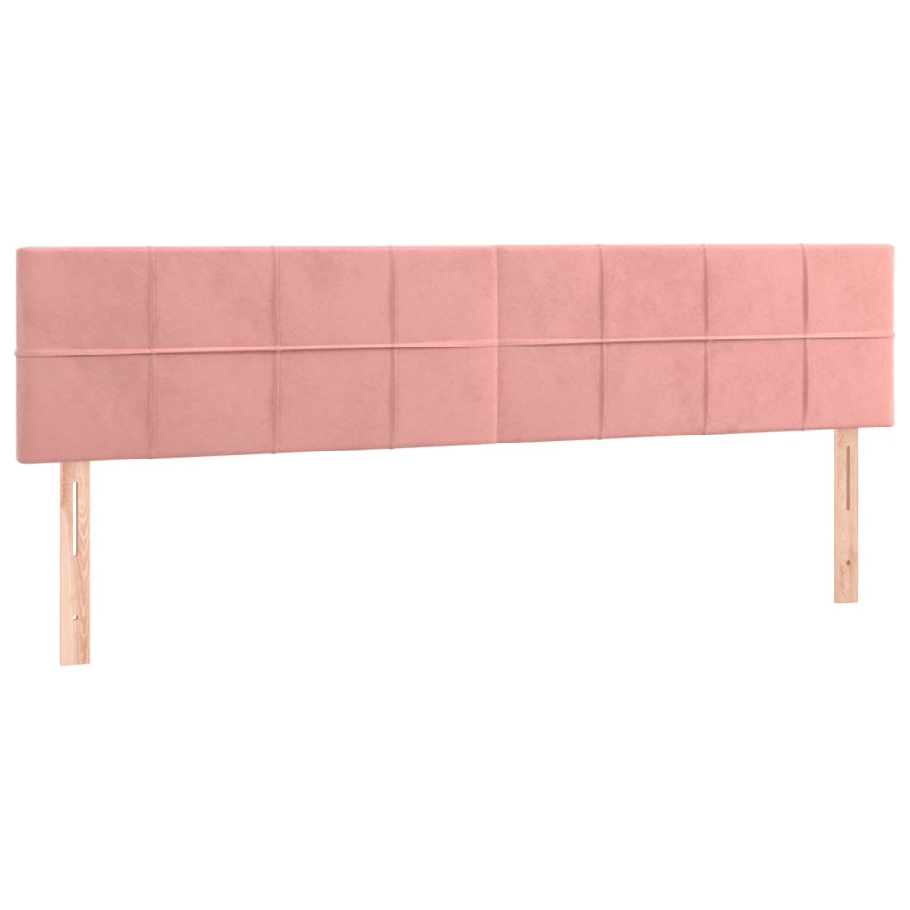 Krevet s oprugama i madracem ružičasti 160x200 cm baršunasti