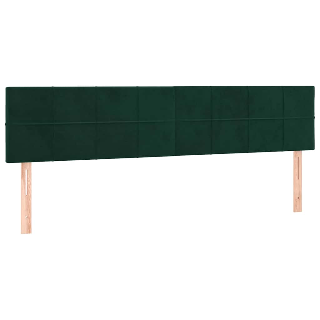 Krevet s oprugama i madracem tamnozeleni 180x200 cm baršunasti