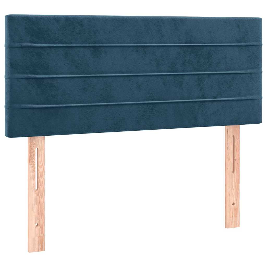 Box spring krevet s madracem tamnoplavi 100x200 cm baršunasti