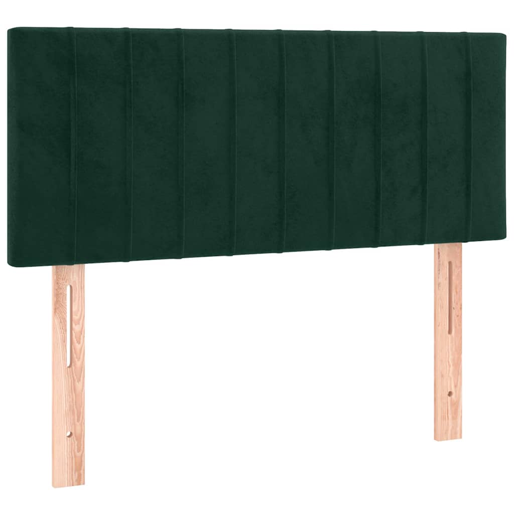 Box spring krevet s madracem tamnozeleni 90x190 cm baršunasti