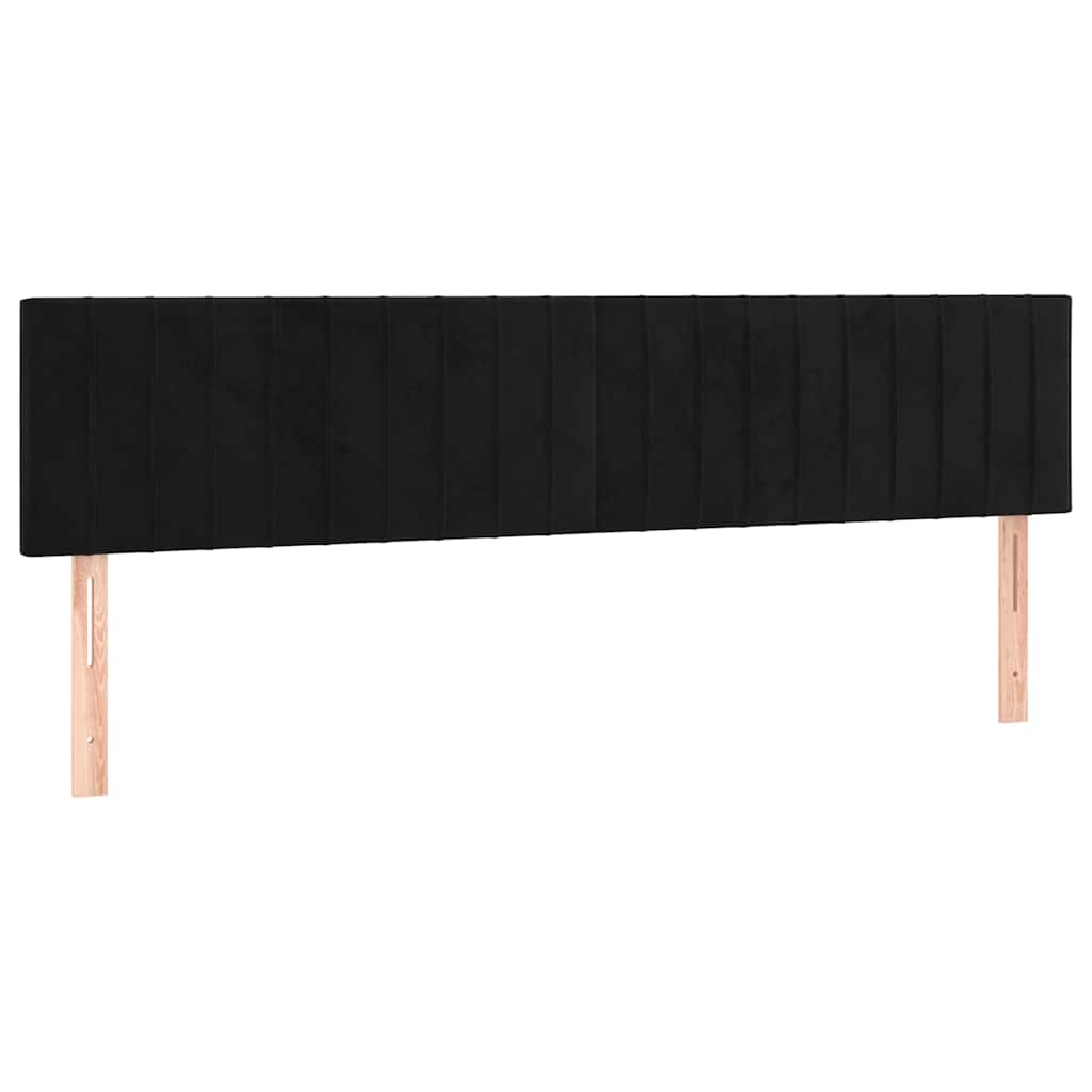 Krevet s oprugama i madracem crni 180x200 cm baršunasti
