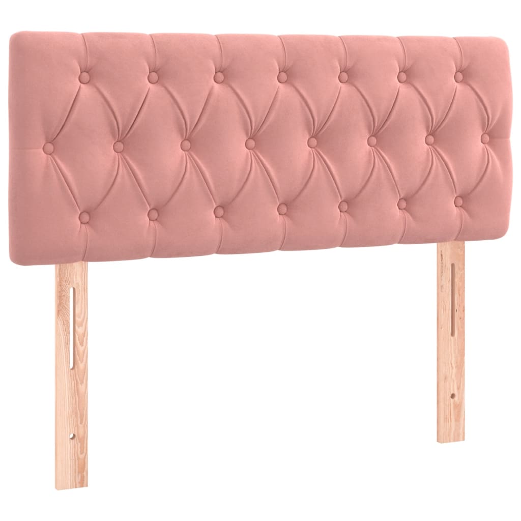 Box spring krevet s madracem ružičasti 90x190 cm baršunasti