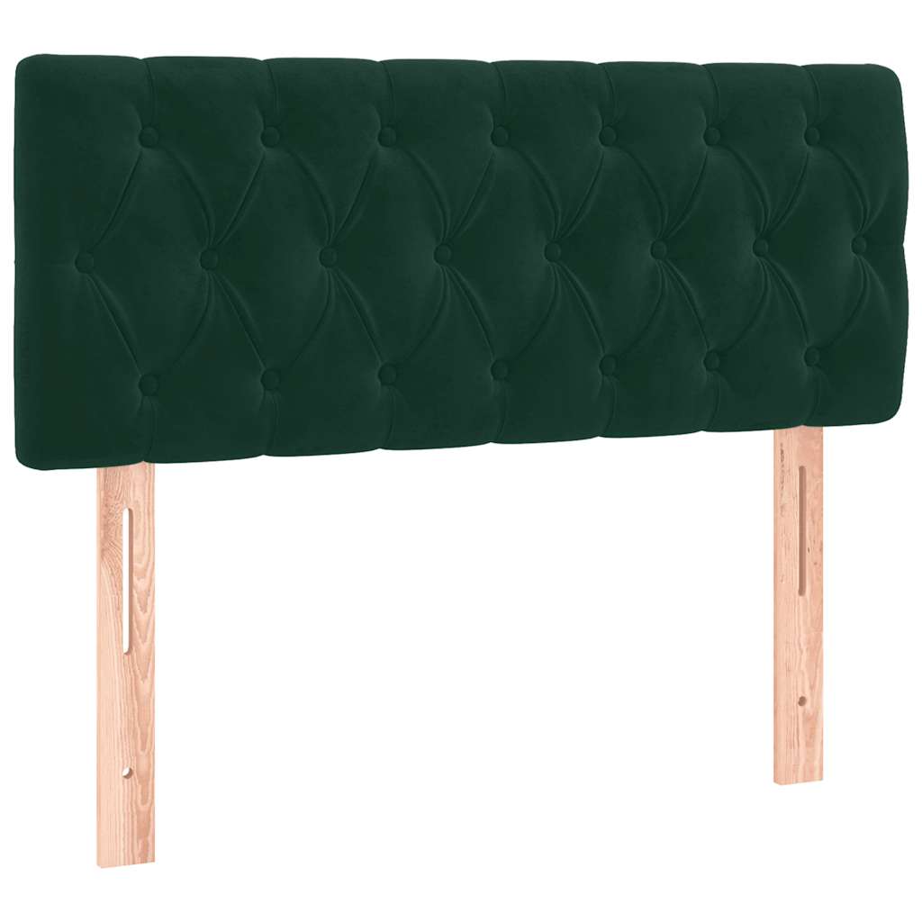 Box spring krevet s madracem tamnozeleni 90x200 cm baršunasti