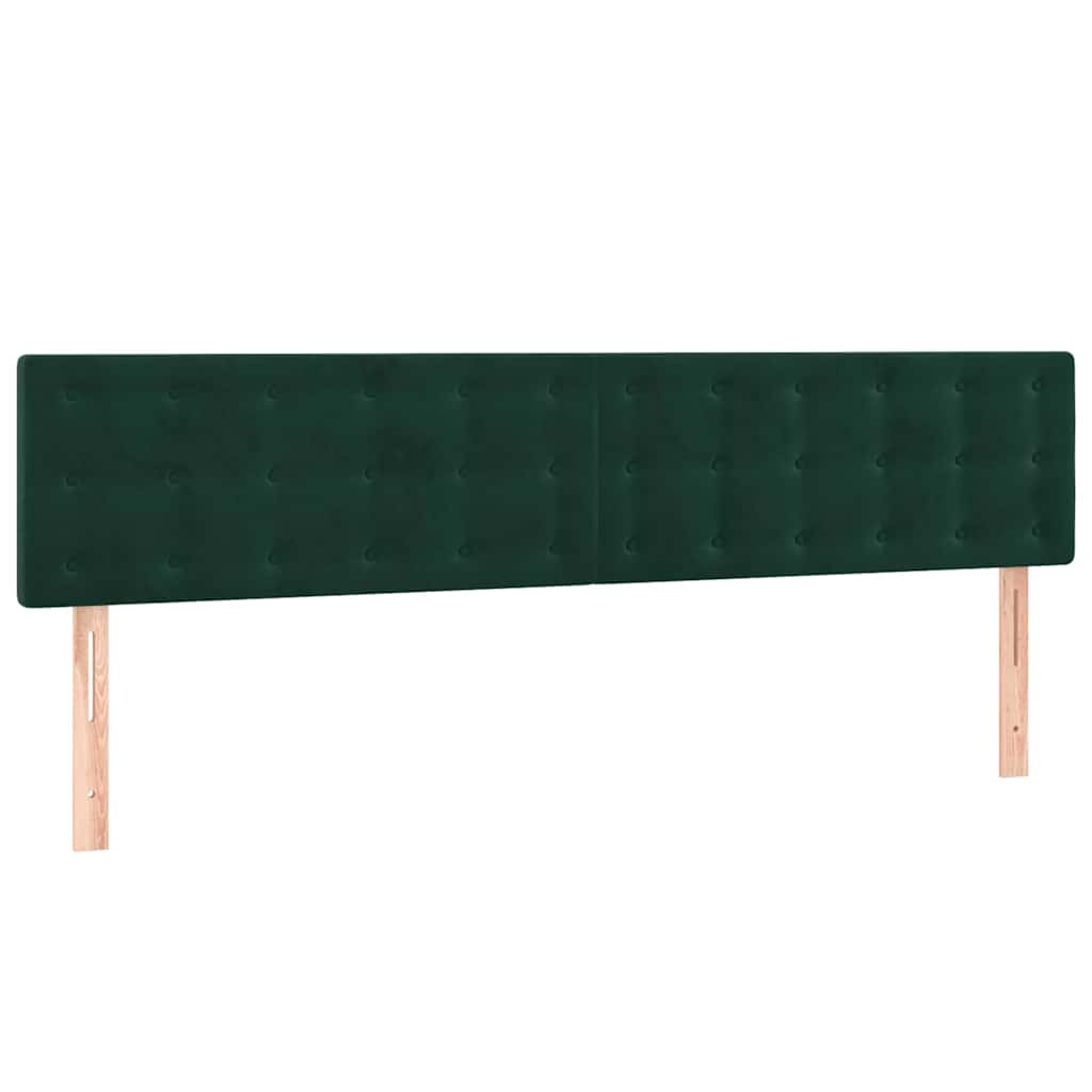 Krevet s oprugama i madracem tamnozeleni 180x200 cm baršunasti