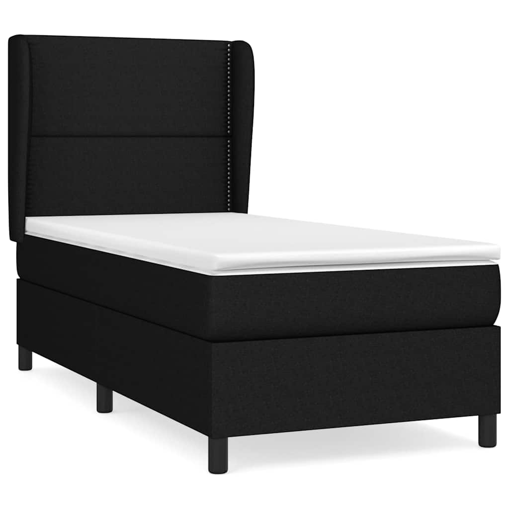 Box spring krevet s madracem crni 80 x 200 cm od tkanine