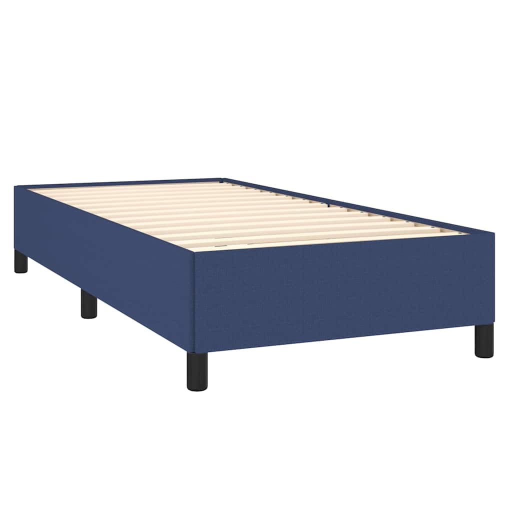 Krevet s oprugama i madracem plavi 90 x 200 cm od tkanine