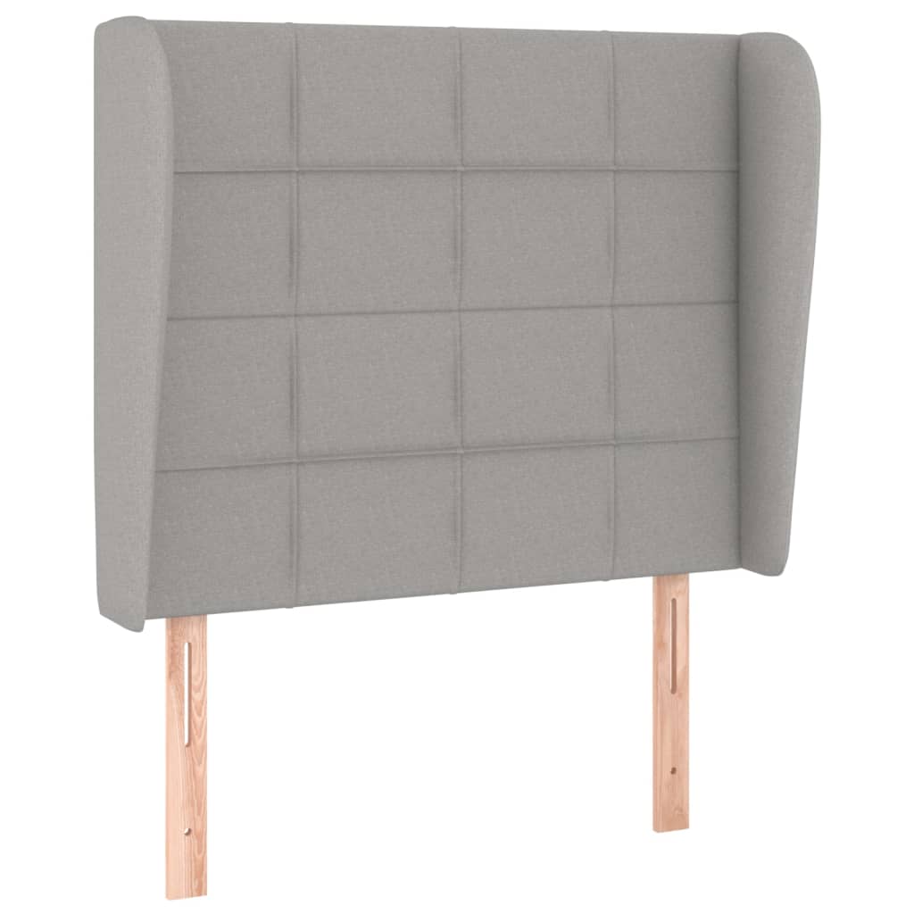 Box spring krevet s madracem svjetlosivi 90x190 cm od tkanine