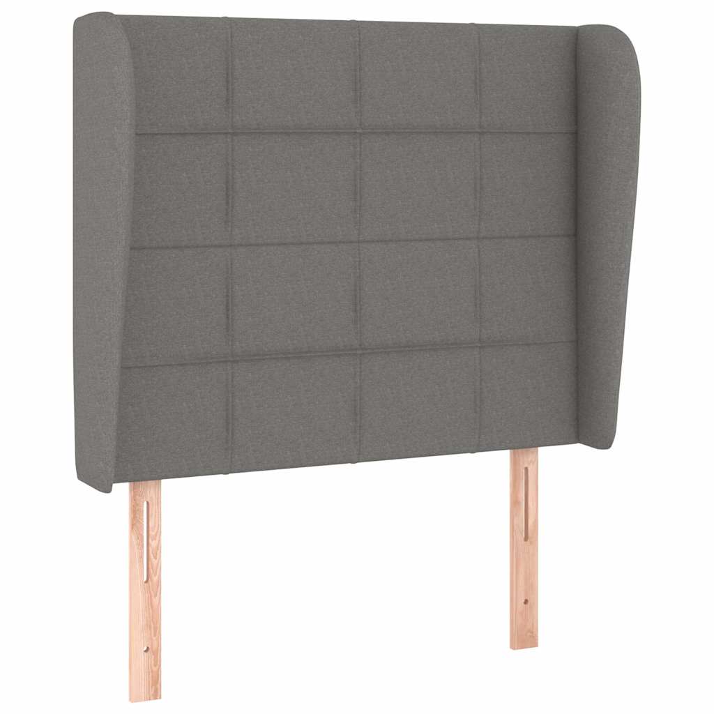 Krevet s oprugama i madracem tamnosivi 90x200 cm od tkanine
