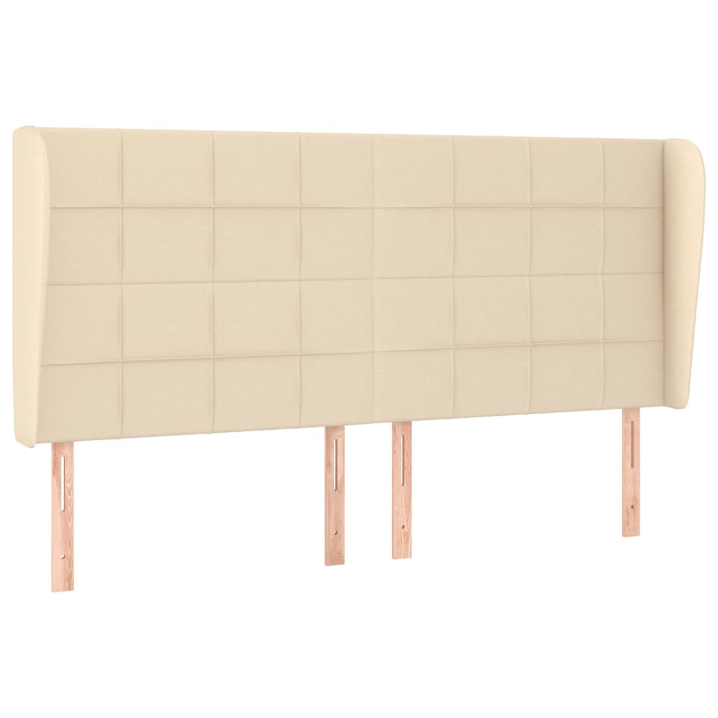 Krevet s oprugama i madracem krem 160x200 cm od tkanine