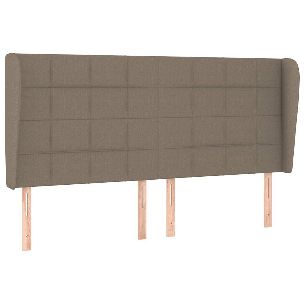 Krevet s oprugama i madracem smeđesivi 200x200 cm od tkanine