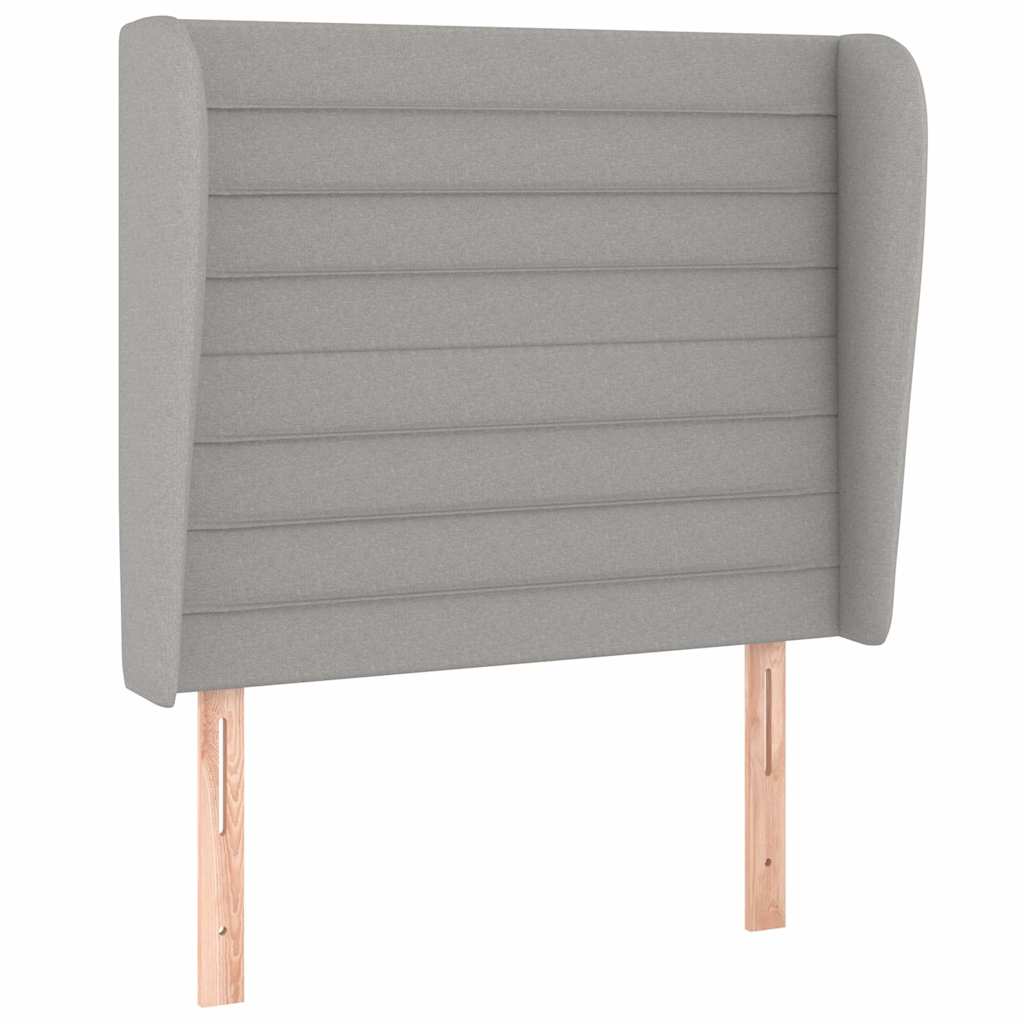 Box spring krevet s madracem svjetlosivi 90x190 cm od tkanine