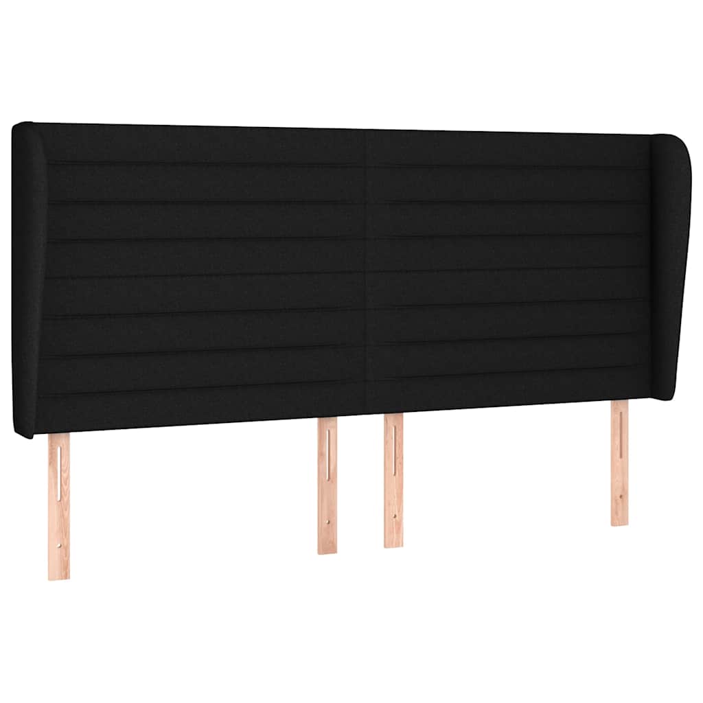 Krevet s oprugama i madracem crni 200x200 cm od tkanine