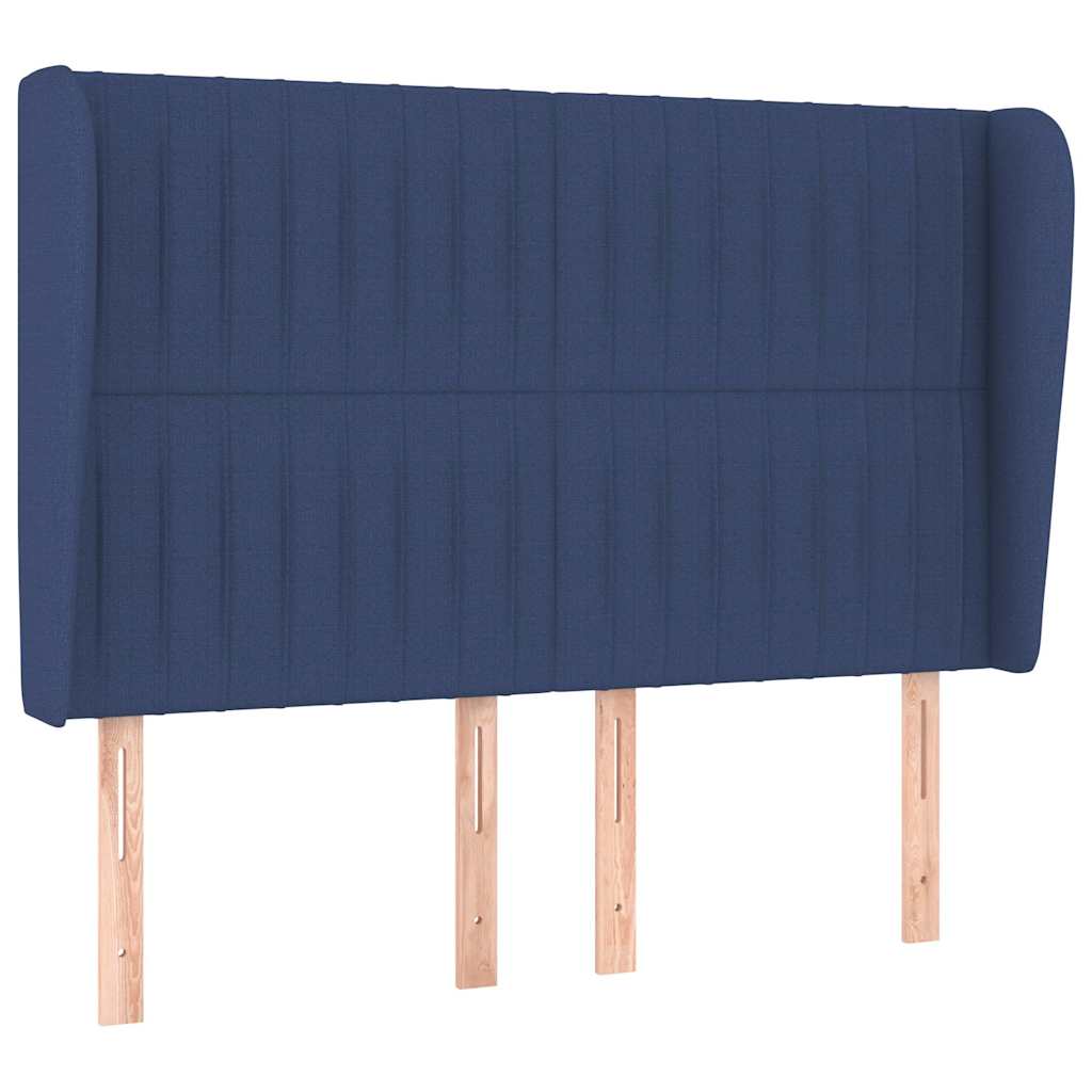Krevet s oprugama i madracem plavi 140x200 cm od tkanine