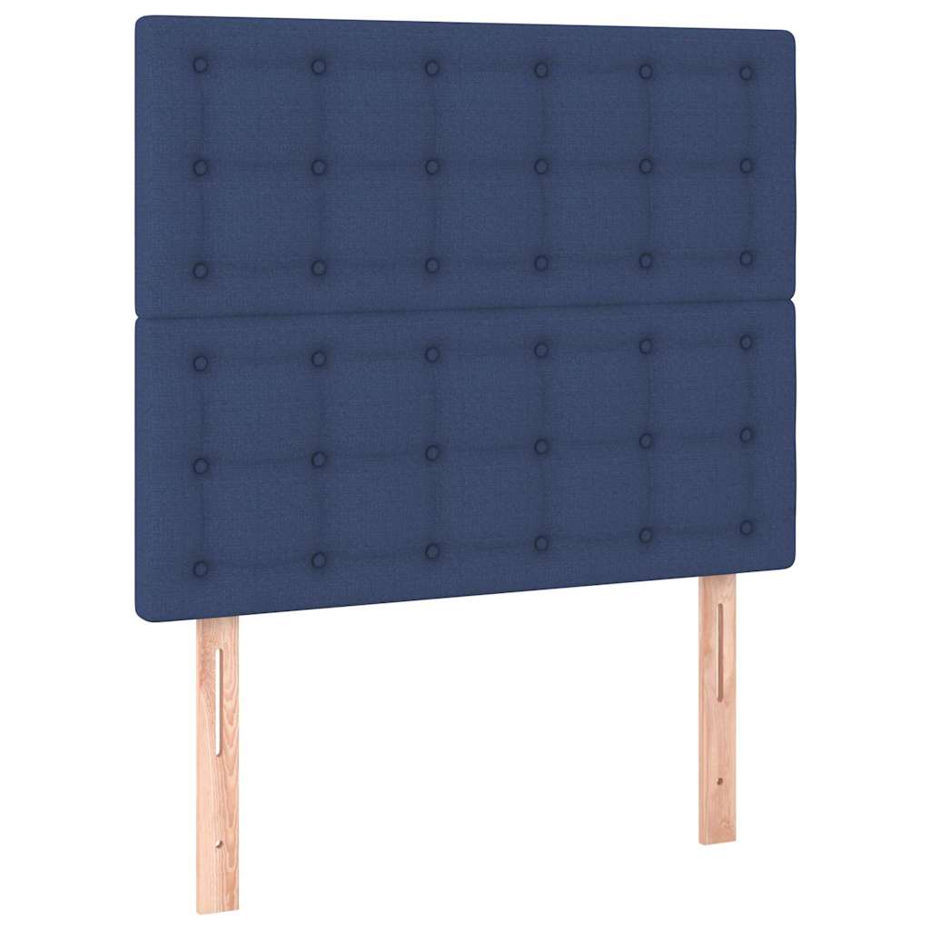 Krevet s oprugama i madracem plavi 80x200 cm od tkanine